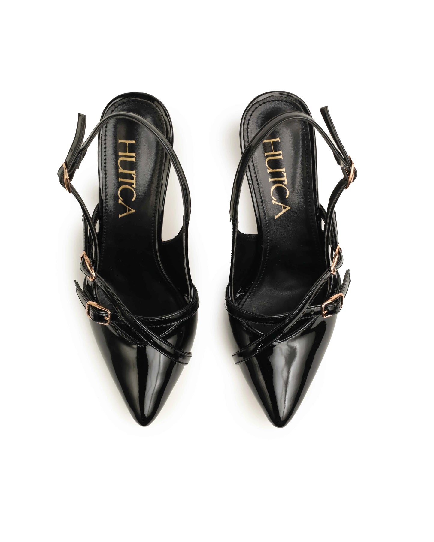 Triple Strap Pointed Heels-m109