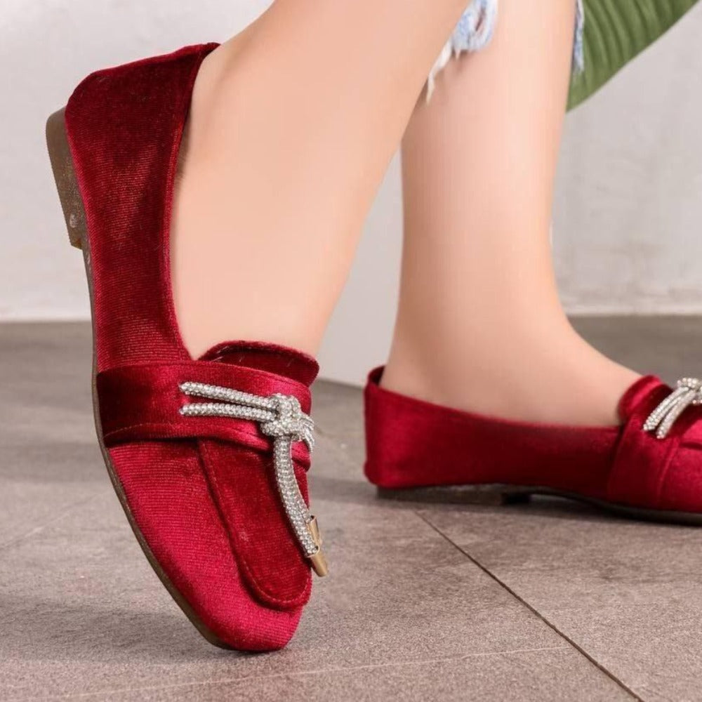 Flat chamoisette boots-m102
