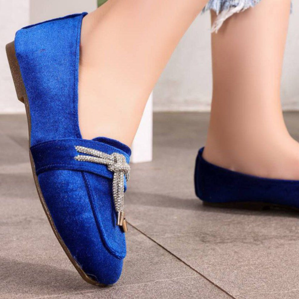 Flat chamoisette boots-m102