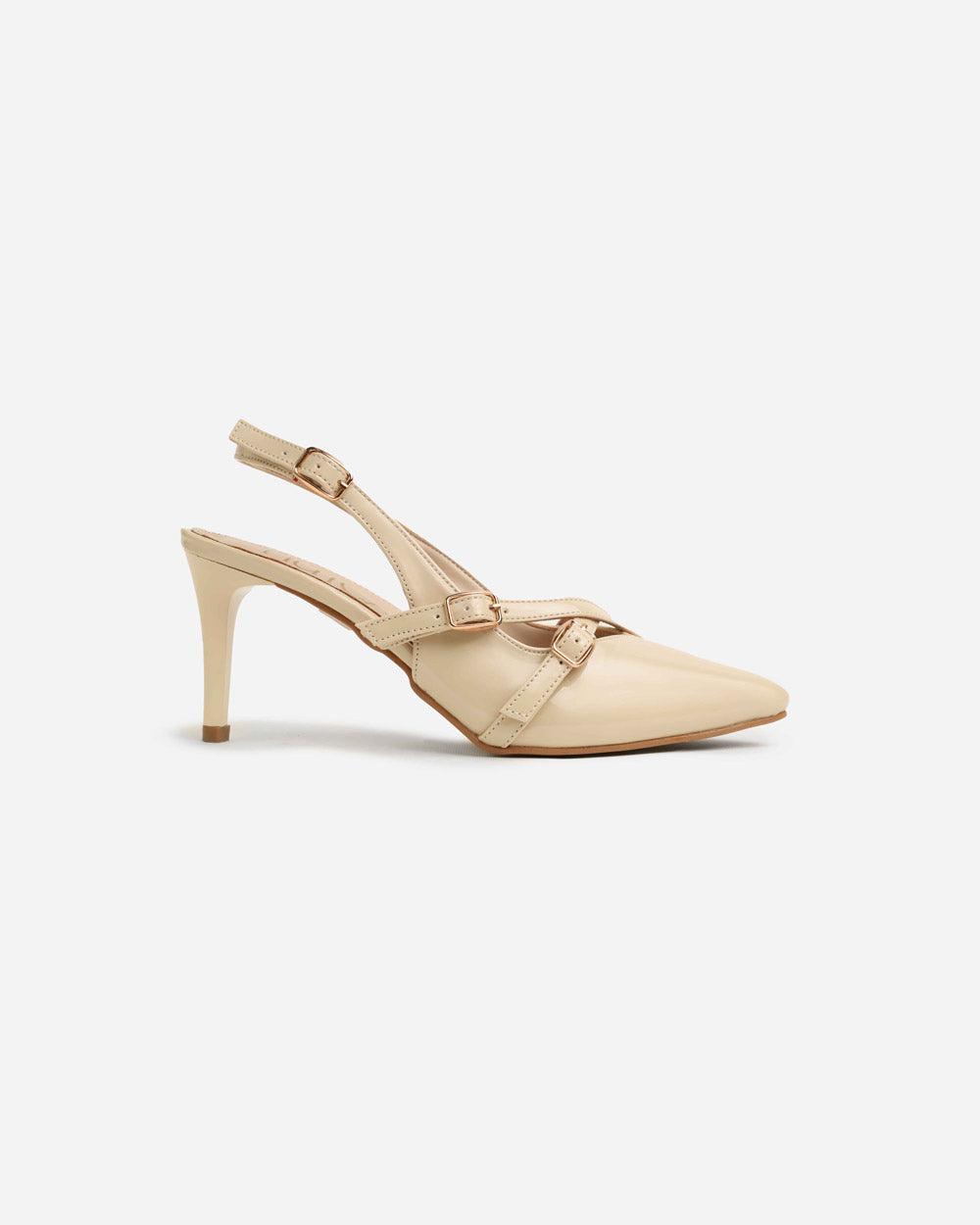 Triple Strap Pointed Heels-m109
