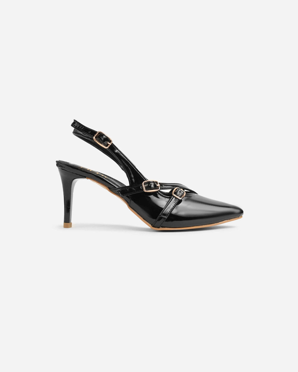 Triple Strap Pointed Heels-m109