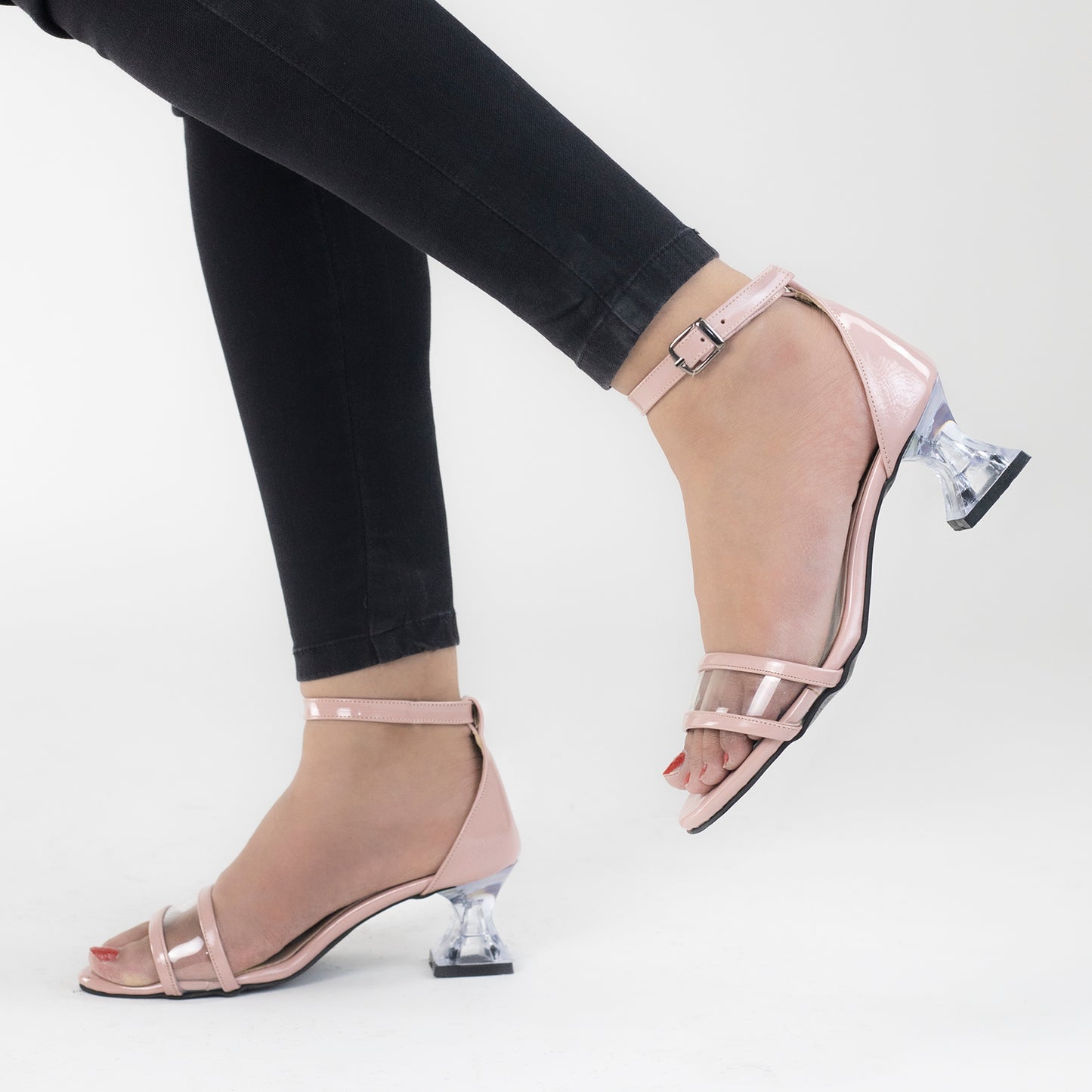 Transparent heel sandals-2200