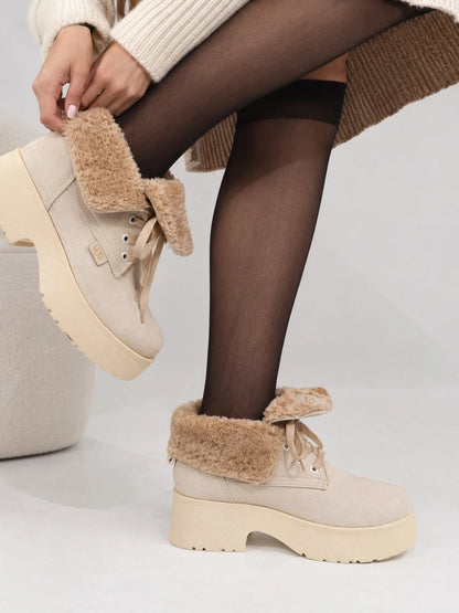 Cozy Chic Fur-Lined Ankle Boots