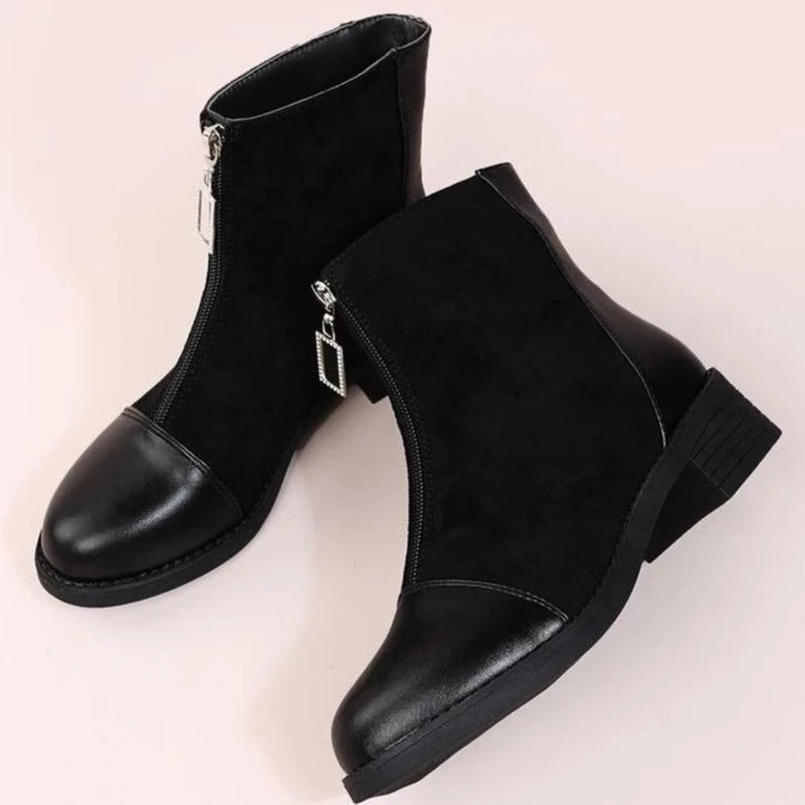 Lightweight suede half boot-1005