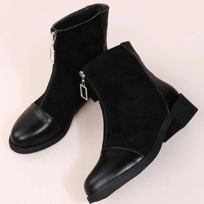Lightweight suede half boot-1005
