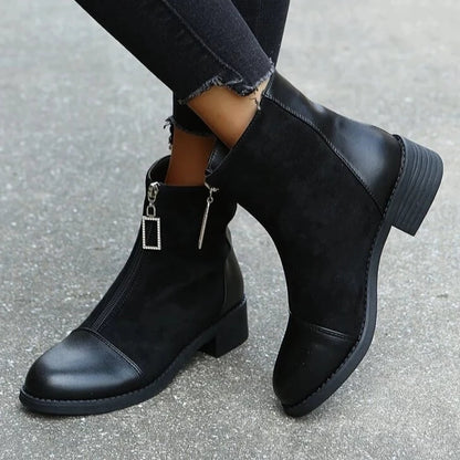 Lightweight suede half boot-1005