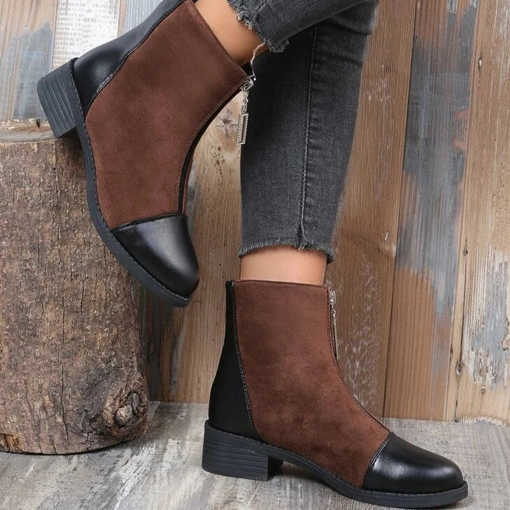 Lightweight suede half boot-1005