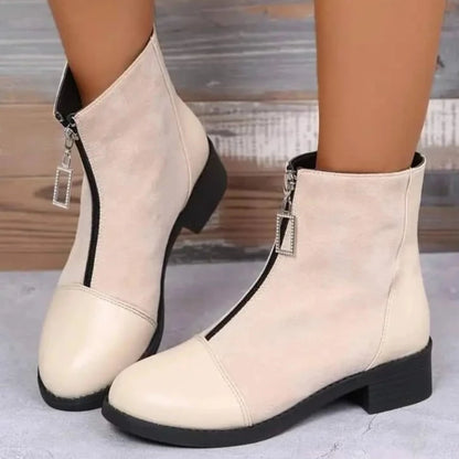 Lightweight suede half boot-1005