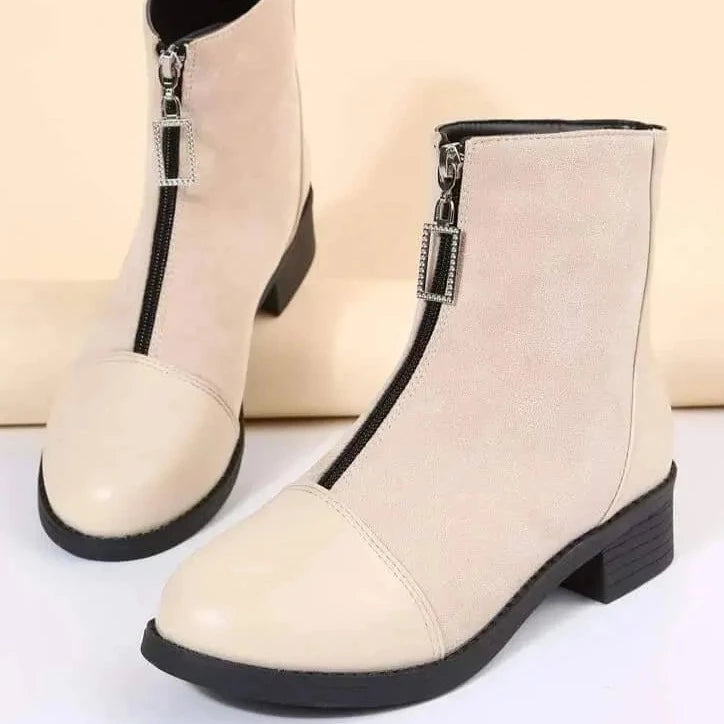 Lightweight suede half boot-1005