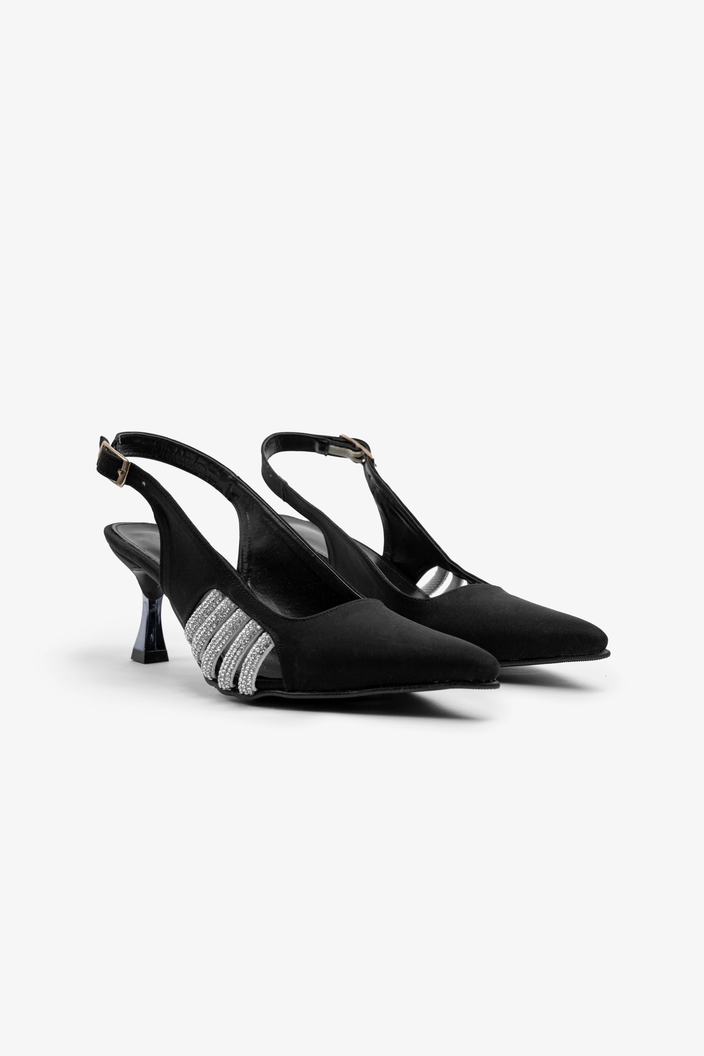 Heel sandal with side accessory-110