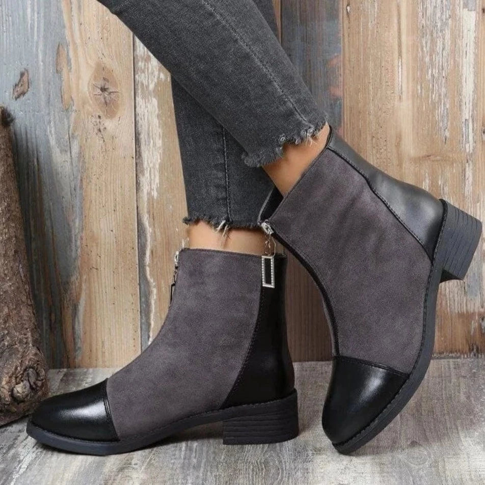 Lightweight suede half boot-1005