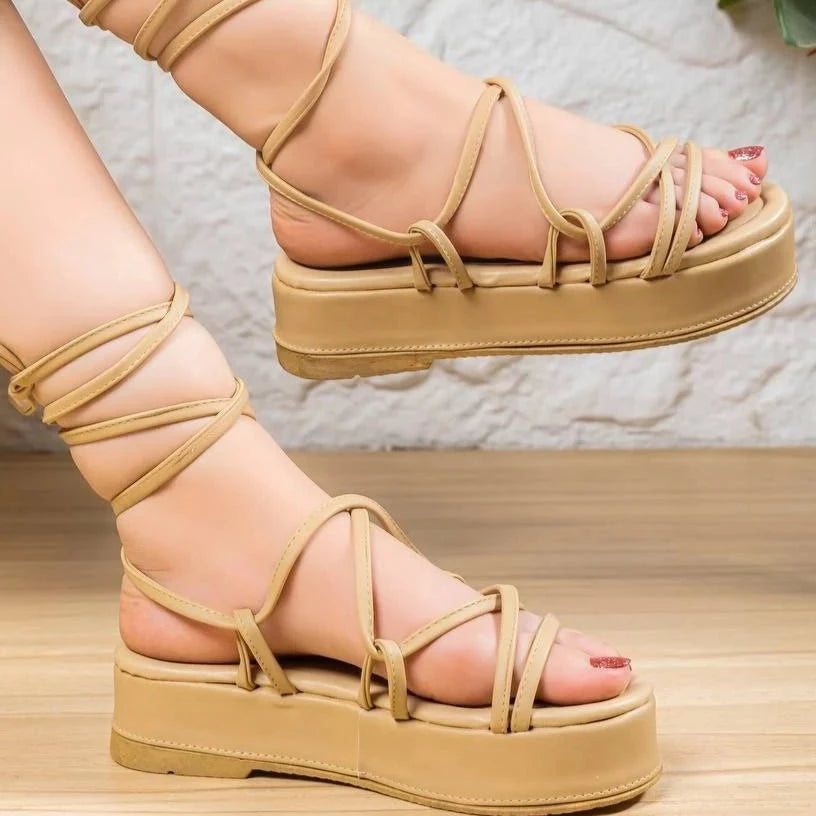 Fashion strap sandals with high sole-501