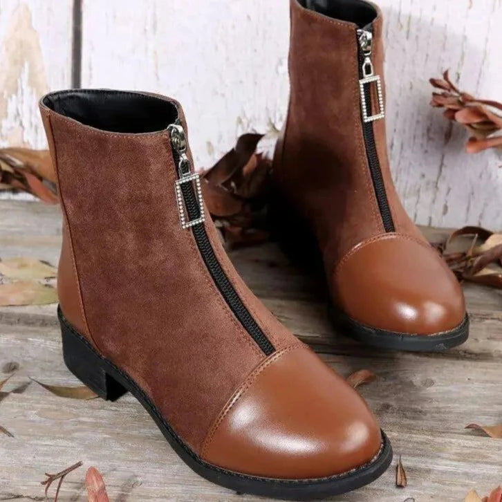 Lightweight suede half boot-1005