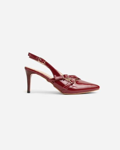 Triple Strap Pointed Heels-m109