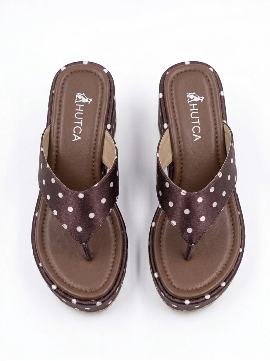 Modern Turkish Toe-Post Wedge Slipper