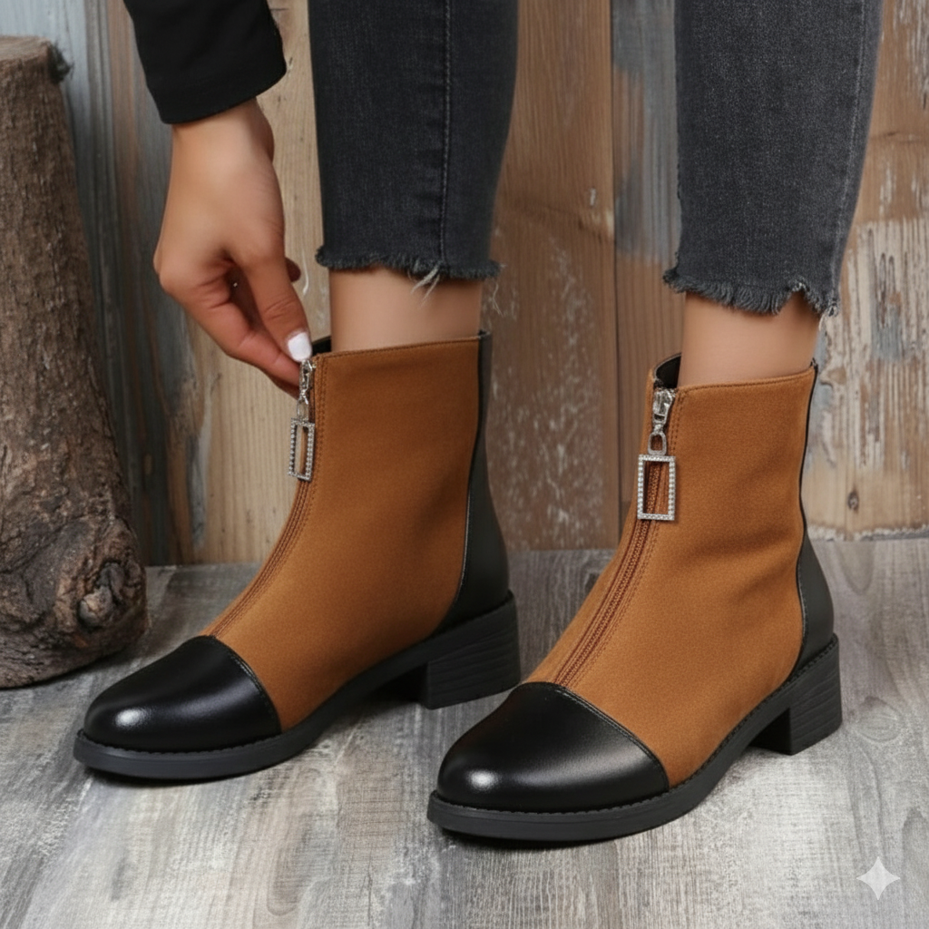 Lightweight suede half boot-1005
