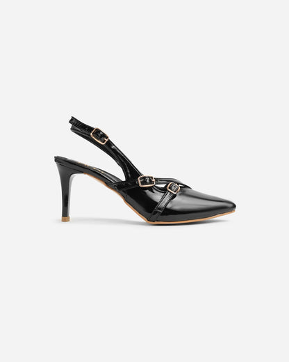 Triple Strap Pointed Heels-m109