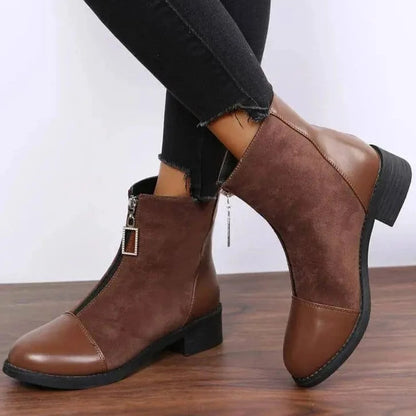 Lightweight suede half boot-1005