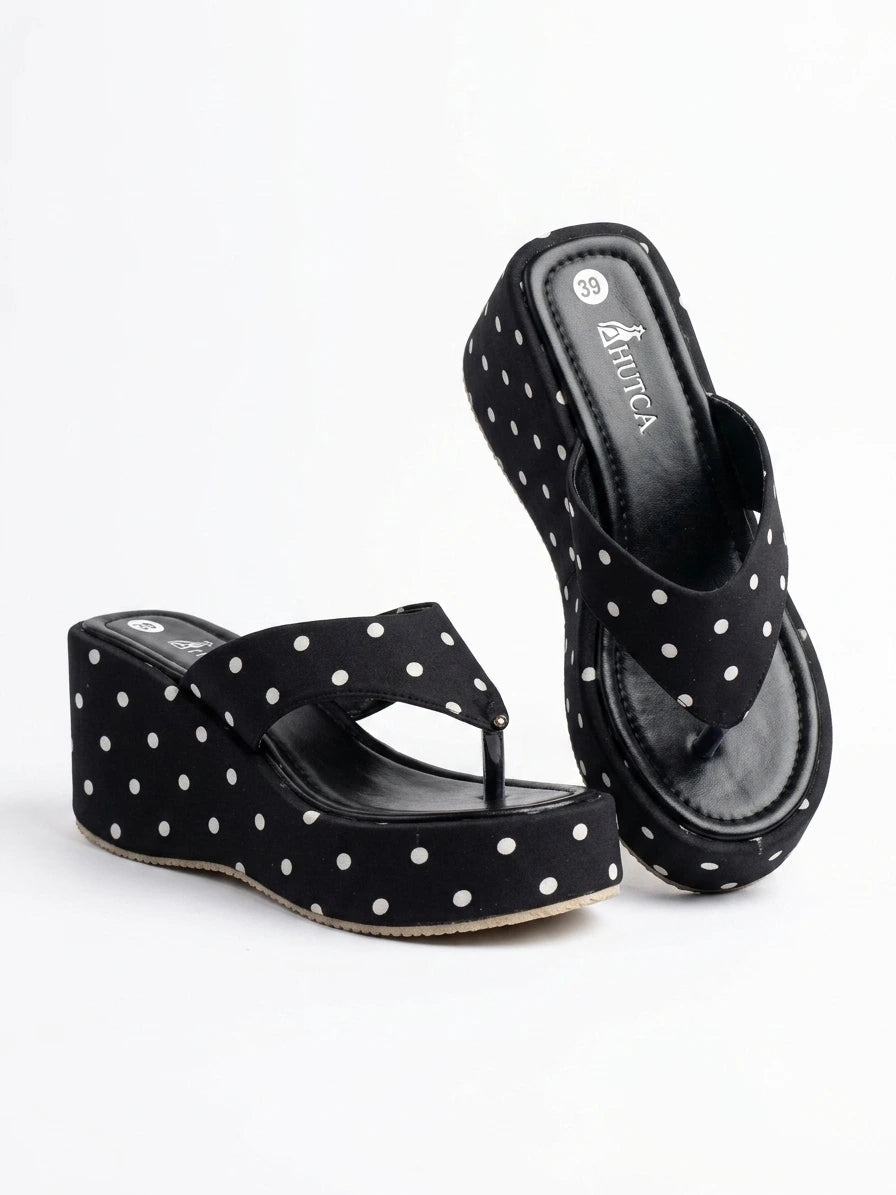Modern Turkish Toe-Post Wedge Slipper