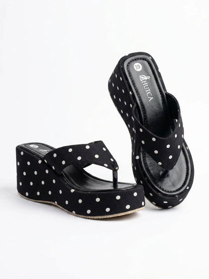 Modern Turkish Toe-Post Wedge Slipper