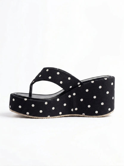 Modern Turkish Toe-Post Wedge Slipper