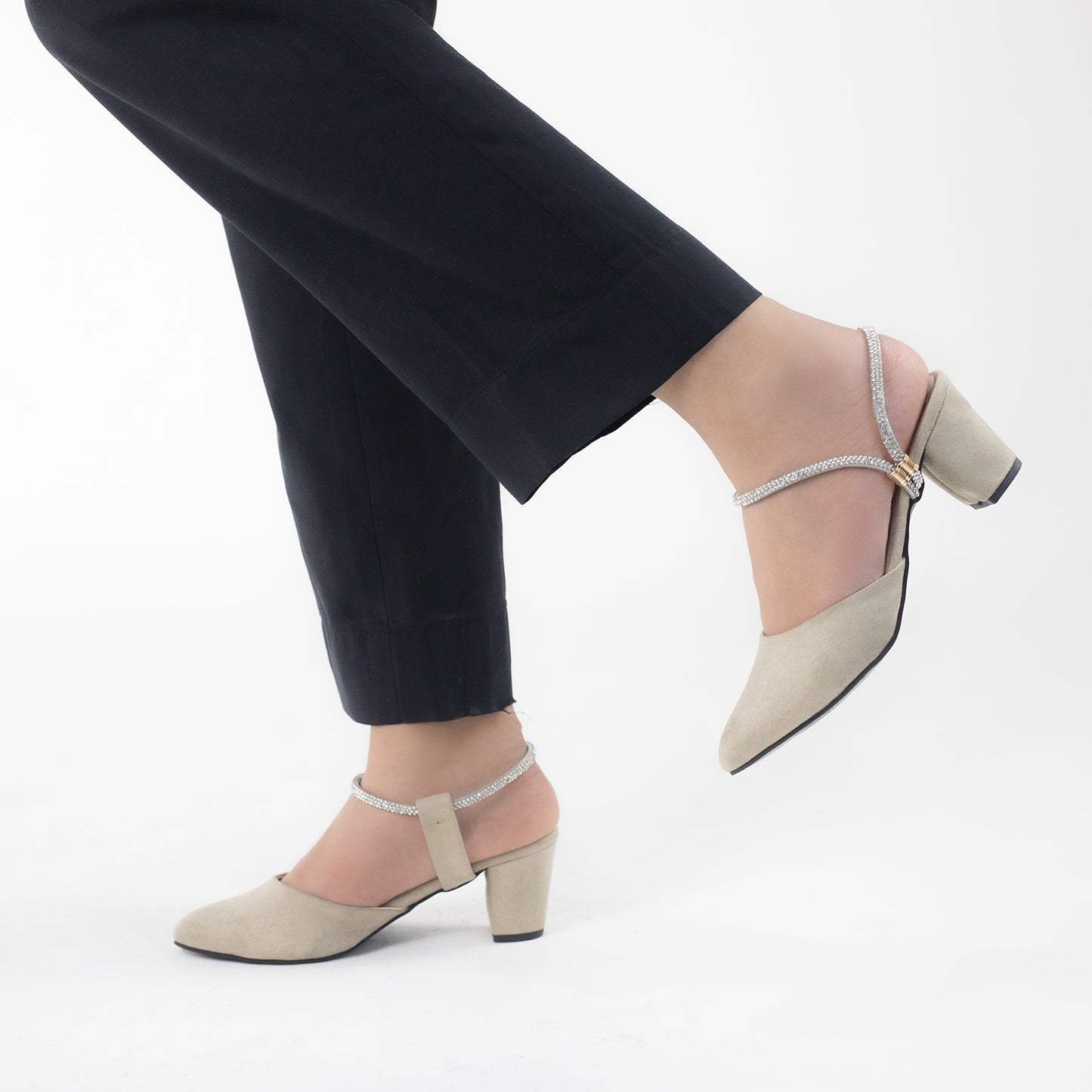 Heels sandals with accessory strap-1600