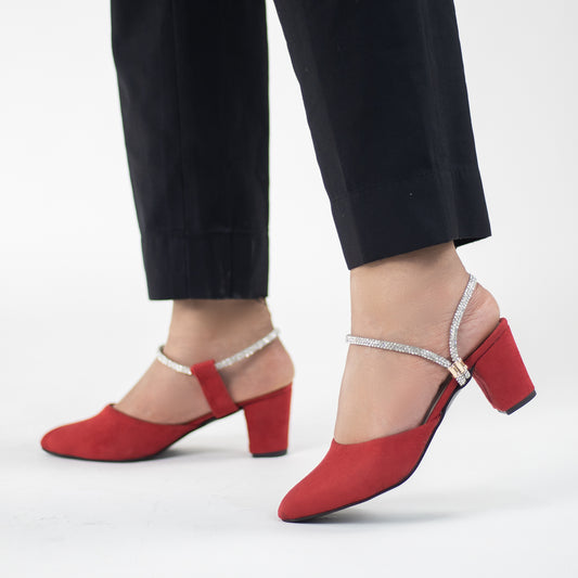 Heels sandals with accessory strap-1600