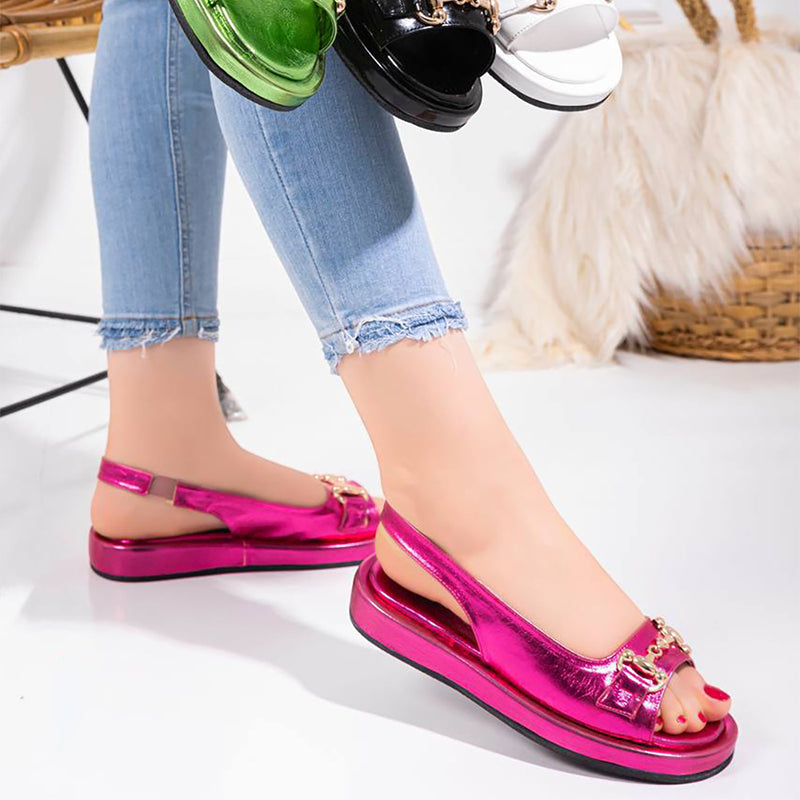 Modern sandal with front accessory-311
