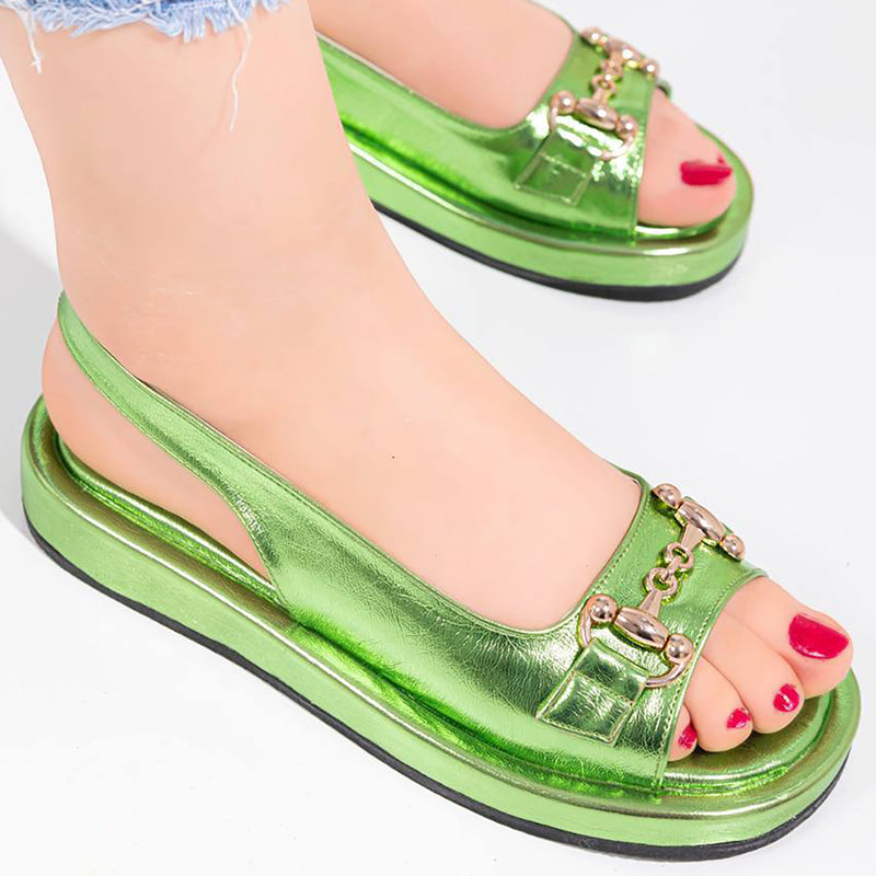 Modern sandal with front accessory-311